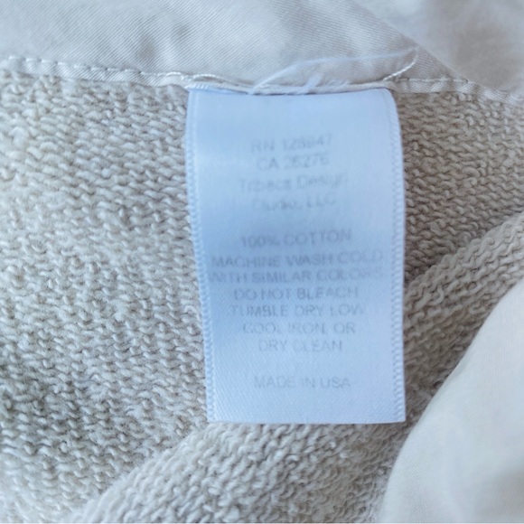 Nili Lotan Kiki Cream Wide Leg French Terrycloth Sweatpants Size Small (S) - Picture 5 of 11